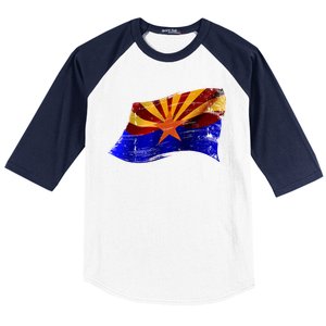 Arizona Grunge Flag Baseball Sleeve Shirt