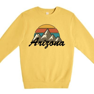 Arizona Retro AZ Mountain Premium Crewneck Sweatshirt