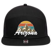 Arizona Retro AZ Mountain 7 Panel Mesh Trucker Snapback Hat