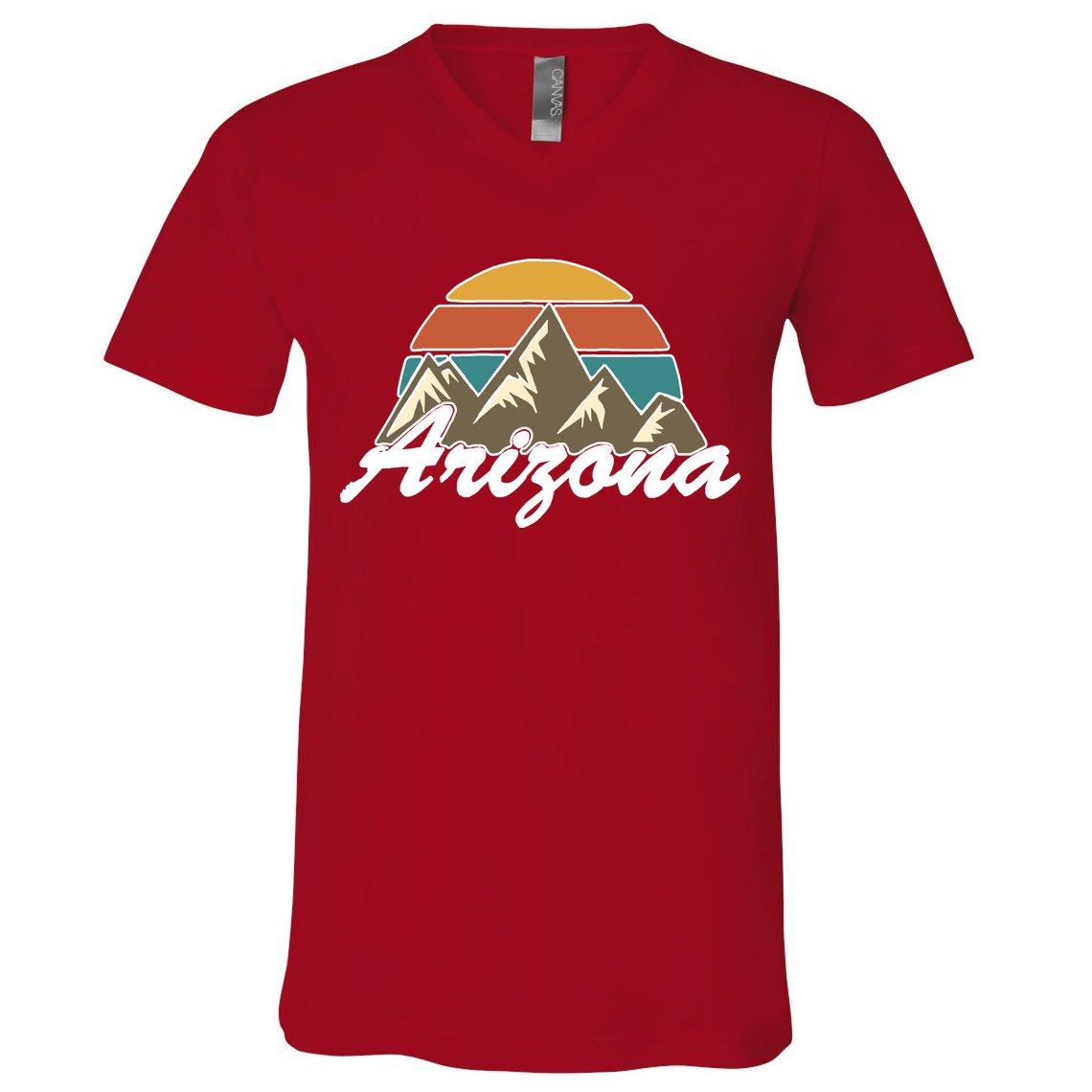 Arizona Retro AZ Mountain V-Neck T-Shirt