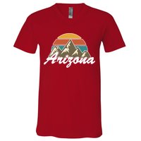 Arizona Retro AZ Mountain V-Neck T-Shirt