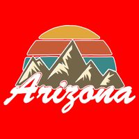 Arizona Retro AZ Mountain V-Neck T-Shirt