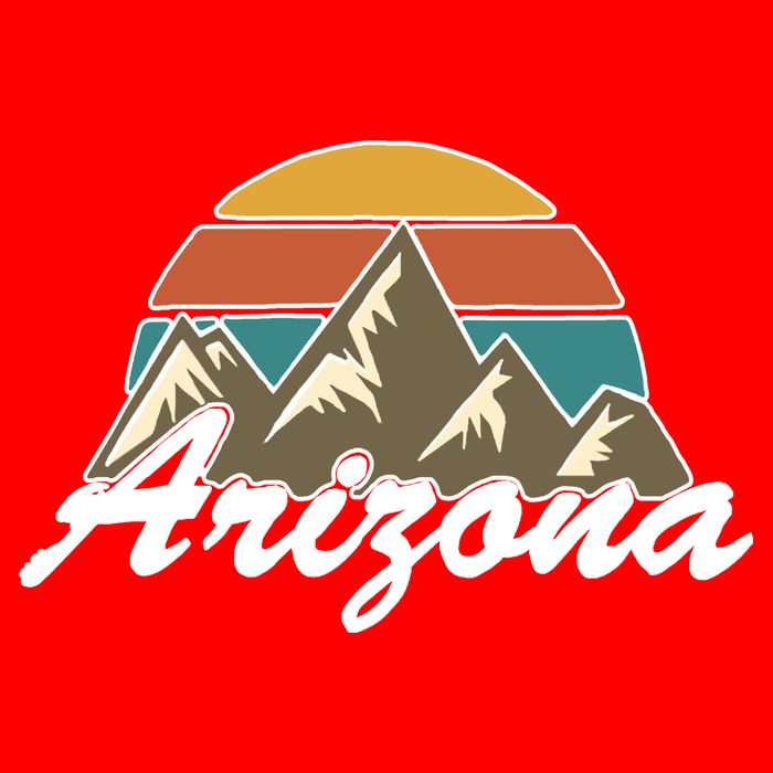 Arizona Retro AZ Mountain V-Neck T-Shirt