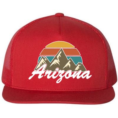 Arizona Retro AZ Mountain Flat Bill Trucker Hat