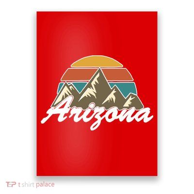 Arizona Retro AZ Mountain Poster