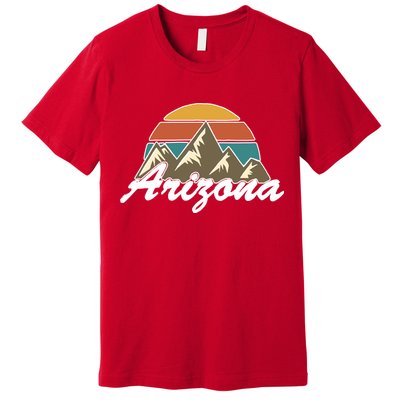 Arizona Retro AZ Mountain Premium T-Shirt
