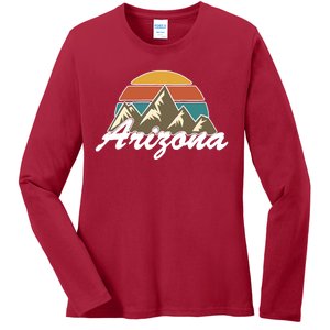 Arizona Retro AZ Mountain Ladies Long Sleeve Shirt