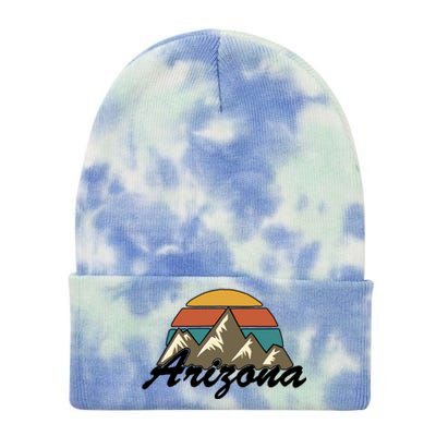 Arizona Retro AZ Mountain Tie Dye 12in Knit Beanie