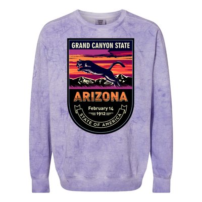 Arizona State Emblem Colorblast Crewneck Sweatshirt