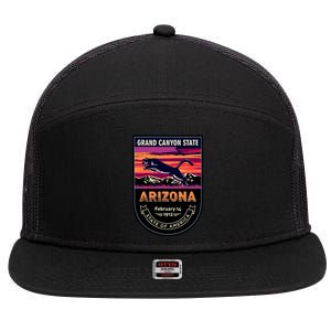 Arizona State Emblem 7 Panel Mesh Trucker Snapback Hat