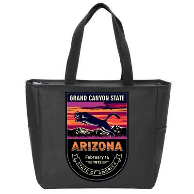 Arizona State Emblem Zip Tote Bag
