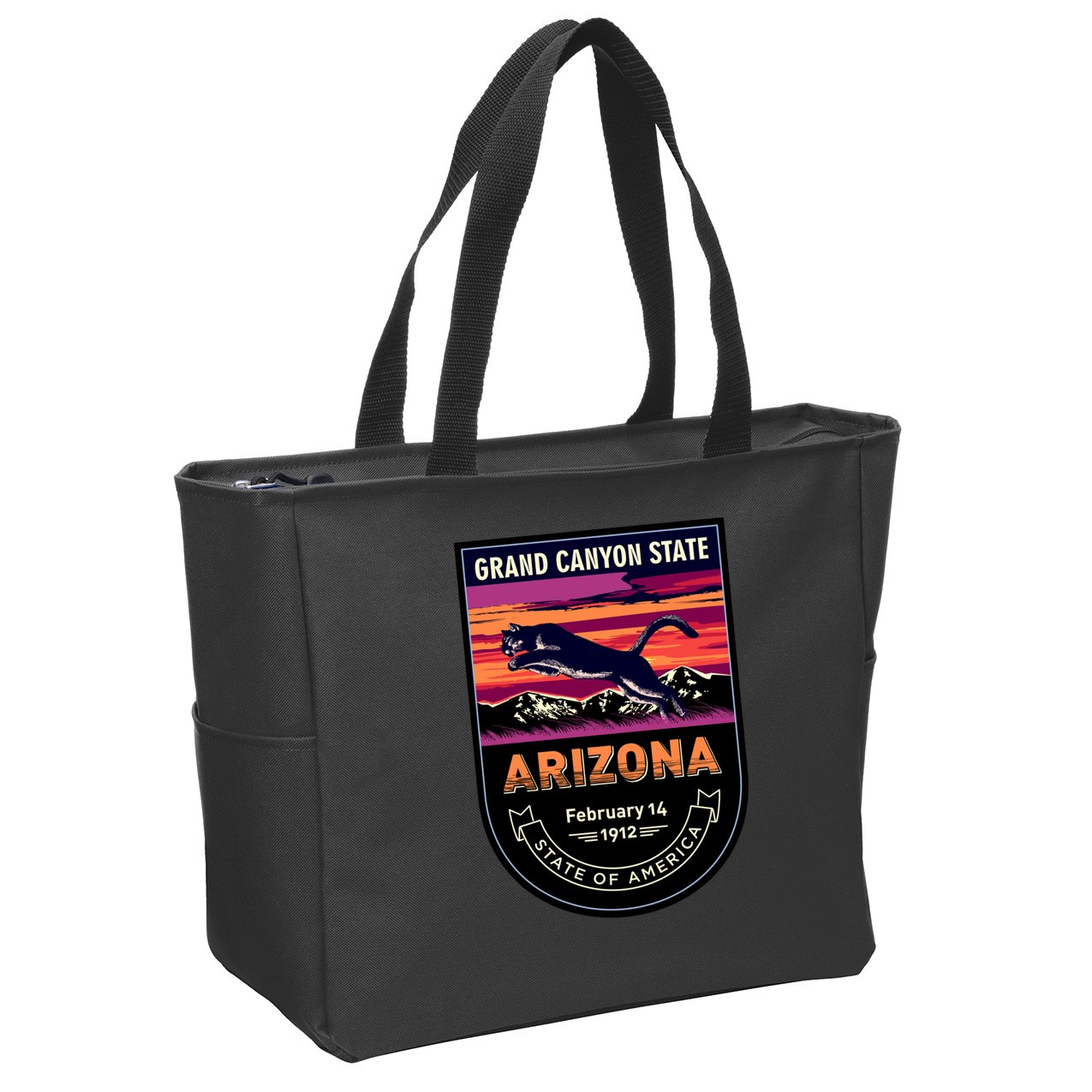Arizona State Emblem Zip Tote Bag
