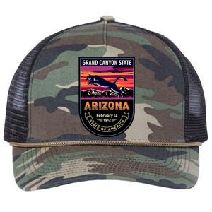 Arizona State Emblem Retro Rope Trucker Hat Cap