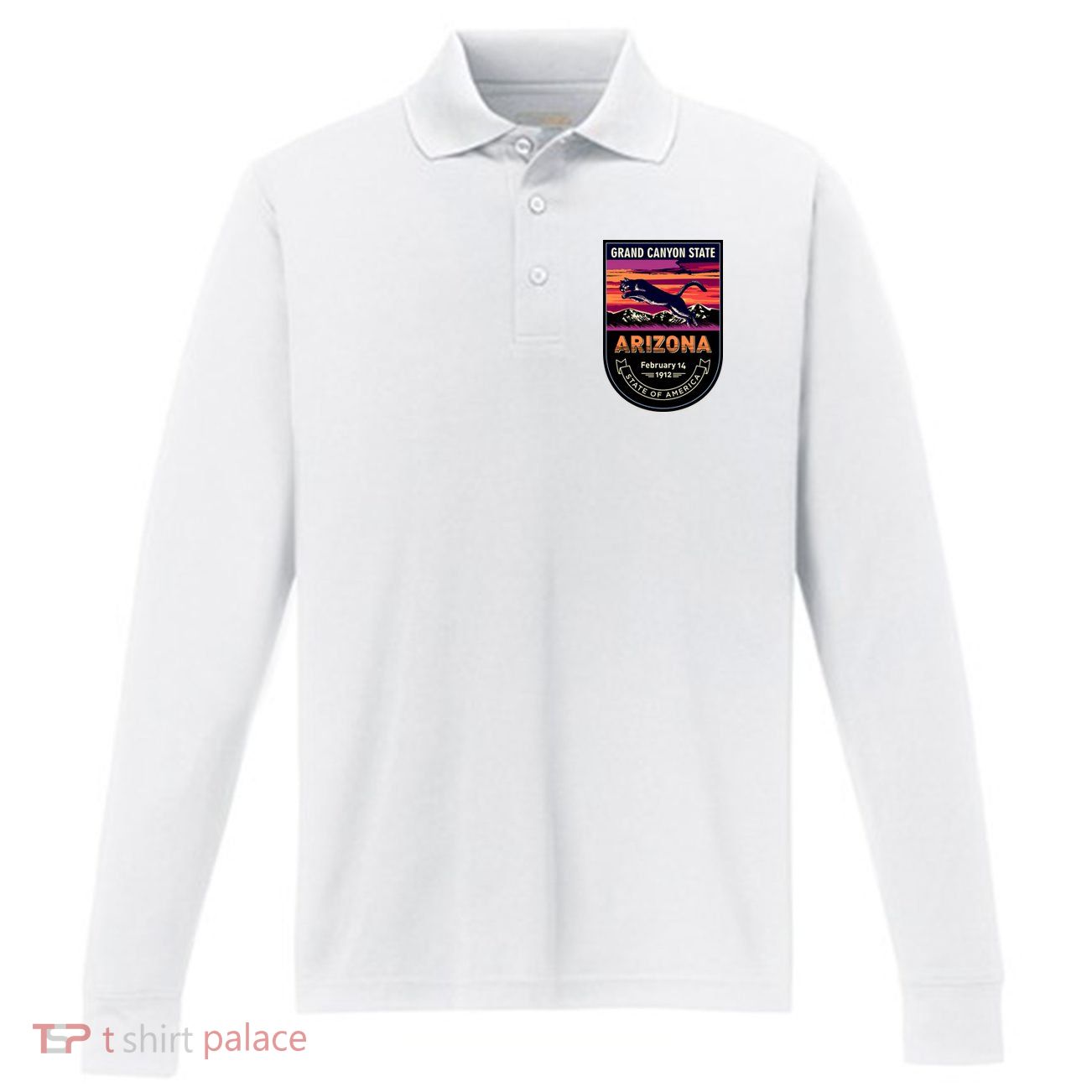 Arizona State Emblem Performance Long Sleeve Polo