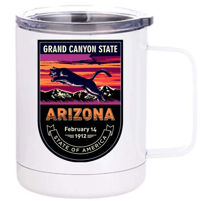 Arizona State Emblem 12 oz Stainless Steel Tumbler Cup