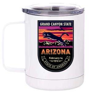 Arizona State Emblem 12 oz Stainless Steel Tumbler Cup