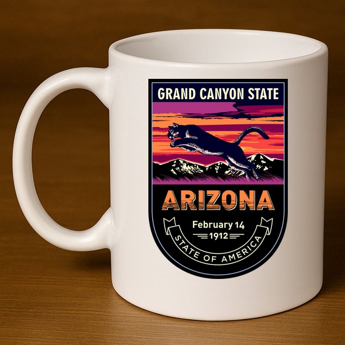 Arizona State Emblem 11oz C Handle Ceramic Mug