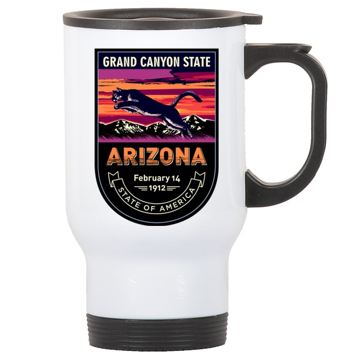 Arizona State Emblem Stainless Steel Travel Mug