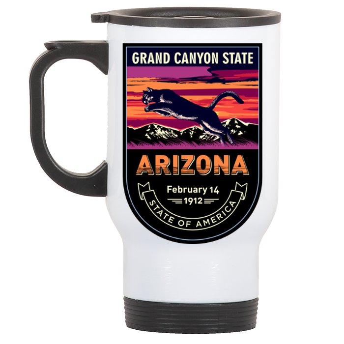 Arizona State Emblem Stainless Steel Travel Mug