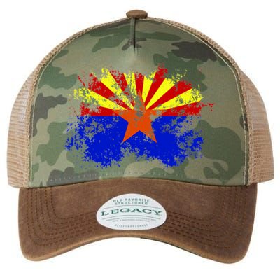 Arizona State Flag Grunge Legacy Tie Dye Trucker Hat