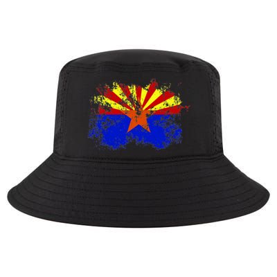 Arizona State Flag Grunge Cool Comfort Performance Bucket Hat