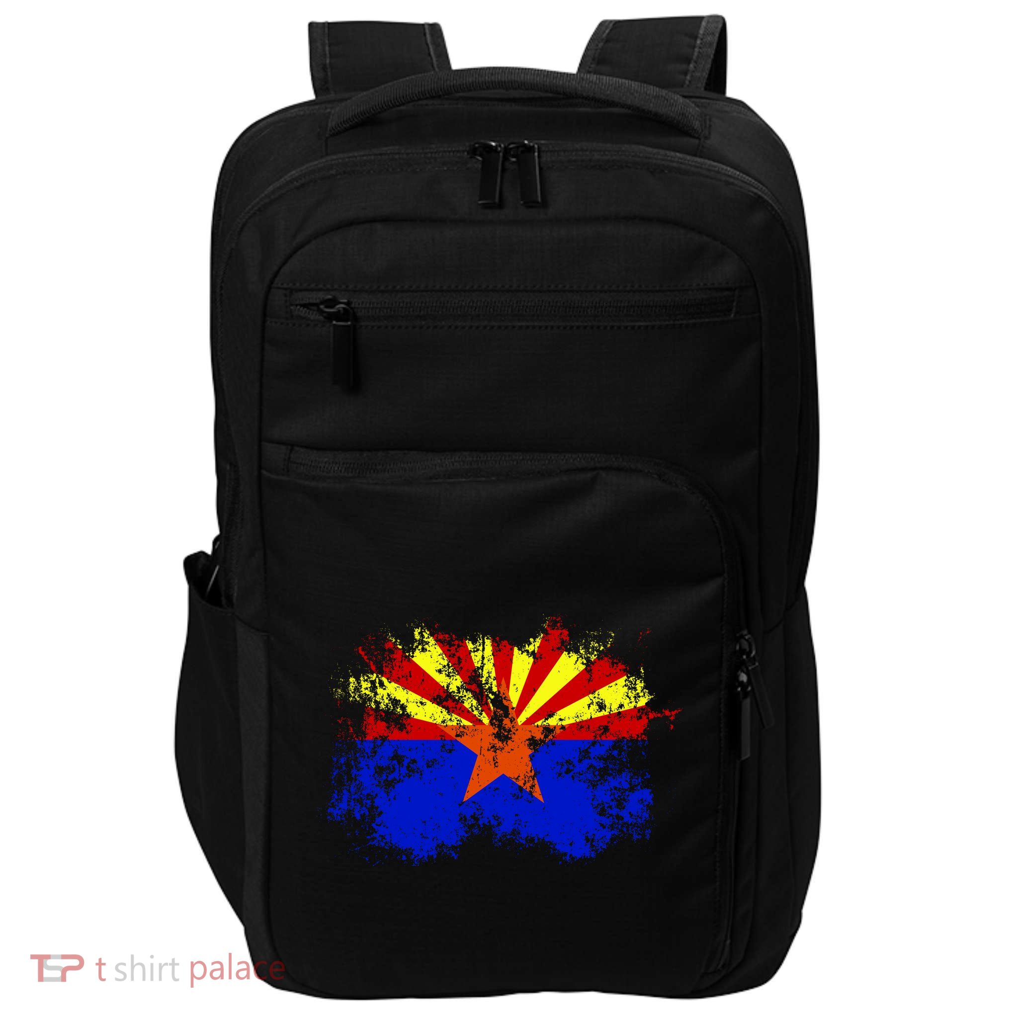 Arizona State Flag Grunge Impact Tech Backpack