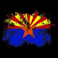 Arizona State Flag Grunge Impact Tech Backpack