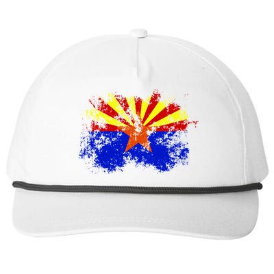 Arizona State Flag Grunge Snapback Five-Panel Rope Hat