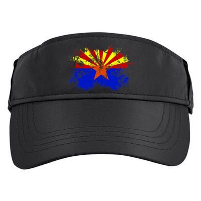 Arizona State Flag Grunge Adult Drive Performance Visor