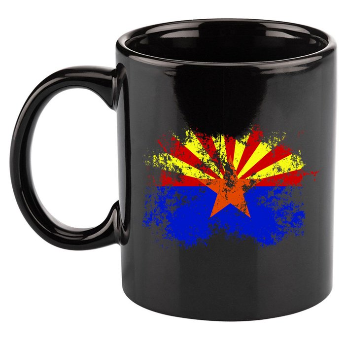 Arizona State Flag Grunge 11oz C Handle Ceramic Mug