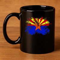 Arizona State Flag Grunge 11oz C Handle Ceramic Mug