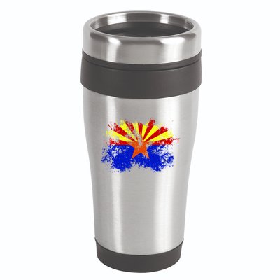 Arizona State Flag Grunge 16oz Travel Tumbler