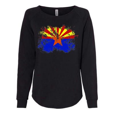 Arizona State Flag Grunge Womens California Wash Sweatshirt