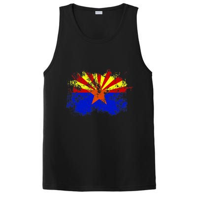 Arizona State Flag Grunge PosiCharge Competitor Tank