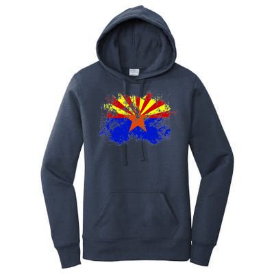 Arizona State Flag Grunge Women's Pullover Hoodie