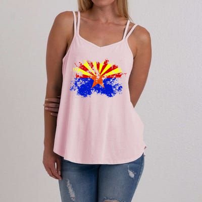 Arizona State Flag Grunge Women's Strappy Tank