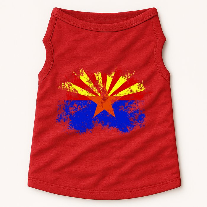 Arizona State Flag Grunge Doggie Tank