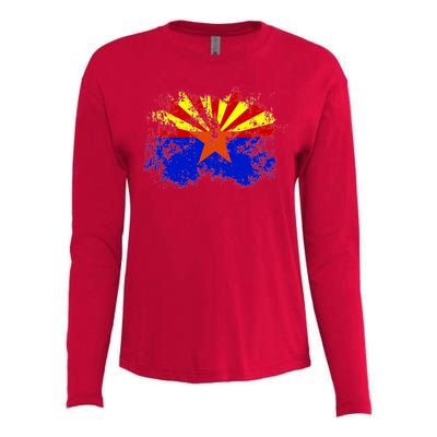 Arizona State Flag Grunge Womens Cotton Relaxed Long Sleeve T-Shirt