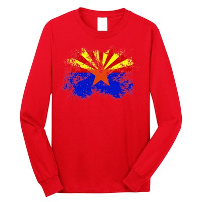 Arizona State Flag Grunge Long Sleeve Shirt