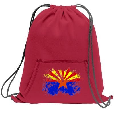 Arizona State Flag Grunge Sweatshirt Cinch Pack Bag