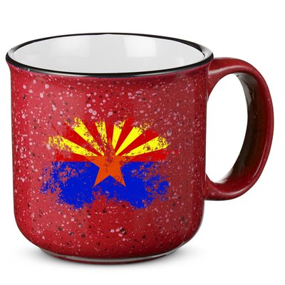 Arizona State Flag Grunge 15oz Campfire Ceramic Mug