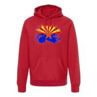 Arizona State Flag Grunge Premium Hoodie