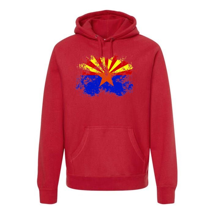 Arizona State Flag Grunge Premium Hoodie