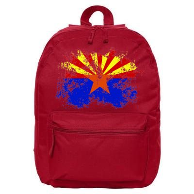 Arizona State Flag Grunge 16 in Basic Backpack