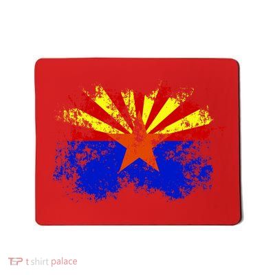 Arizona State Flag Grunge Mousepad