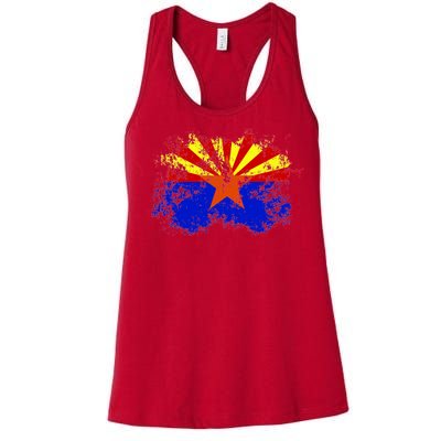 Arizona State Flag Grunge Women's Racerback Tank