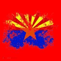 Arizona State Flag Grunge Baby Bodysuit