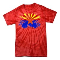 Arizona State Flag Grunge Tie-Dye T-Shirt