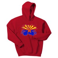 Arizona State Flag Grunge Kids Hoodie