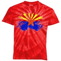 Arizona State Flag Grunge Kids Tie-Dye T-Shirt